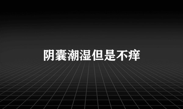 阴囊潮湿但是不痒