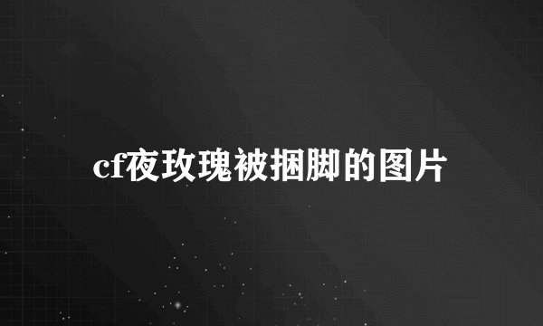 cf夜玫瑰被捆脚的图片