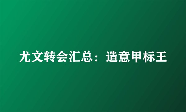 尤文转会汇总：造意甲标王