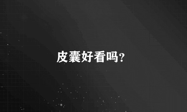 皮囊好看吗？