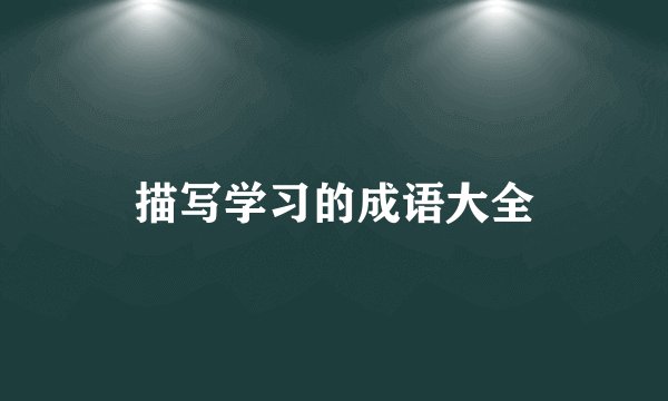 描写学习的成语大全