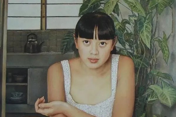 静物前的姑娘杨飞云