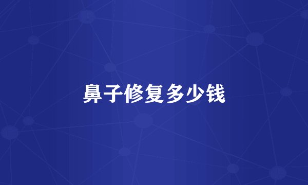 鼻子修复多少钱