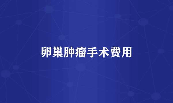 卵巢肿瘤手术费用