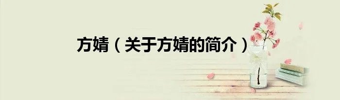 方婧(关于方婧的简介)