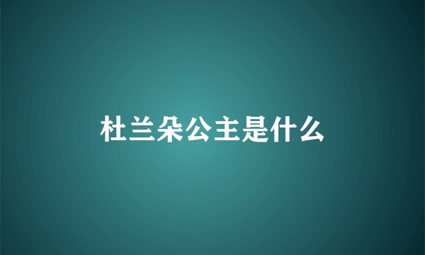 杜兰朵公主是什么