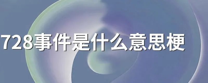 728事件是什么意思梗