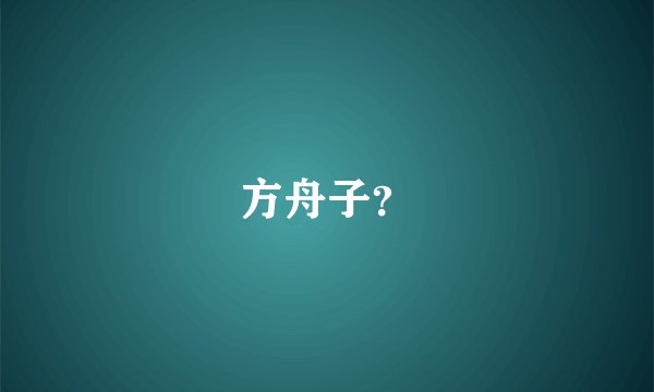 方舟子?