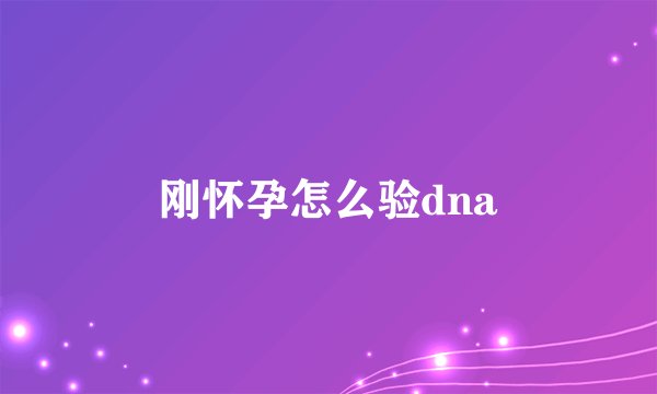 刚怀孕怎么验dna