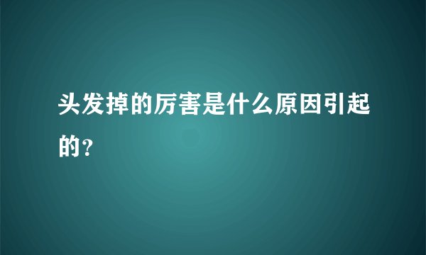 头发掉的厉害是什么原因引起的？