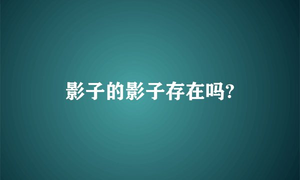 影子的影子存在吗?