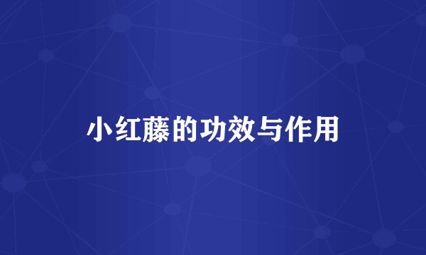 小红藤的功效与作用