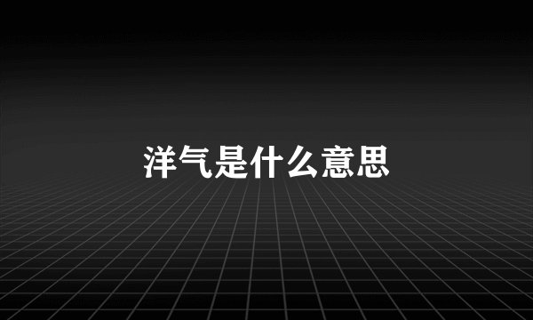 洋气是什么意思