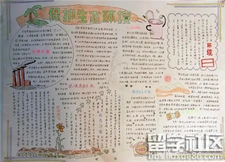 保护大自然的手抄报图片