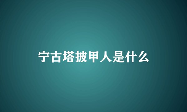 宁古塔披甲人是什么