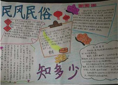 民风民俗手抄报简单又漂亮5张