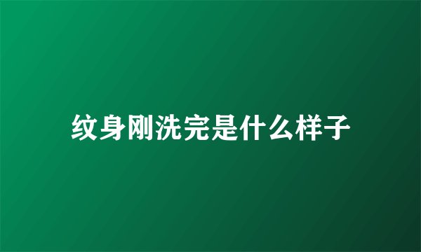 纹身刚洗完是什么样子