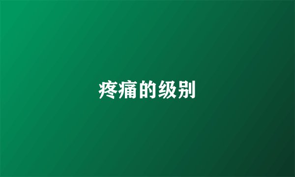 疼痛的级别