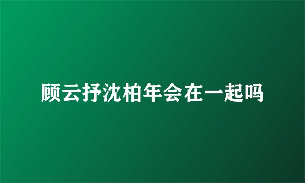 顾云抒沈柏年会在一起吗
