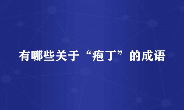 有哪些关于“疱丁”的成语