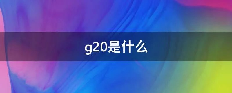g20是什么