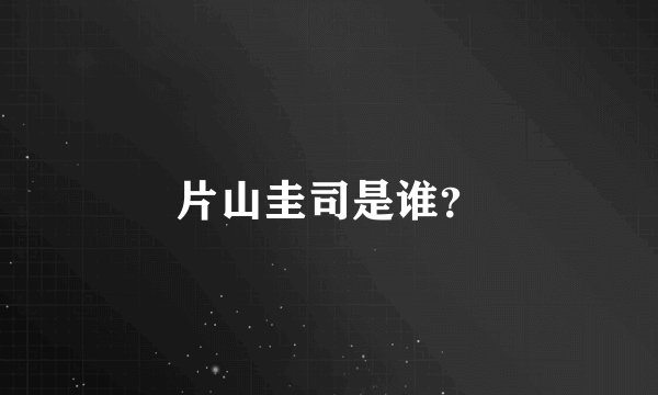 片山圭司是谁？