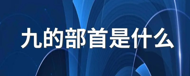 九的部首是什么 九字的偏旁部首是什么