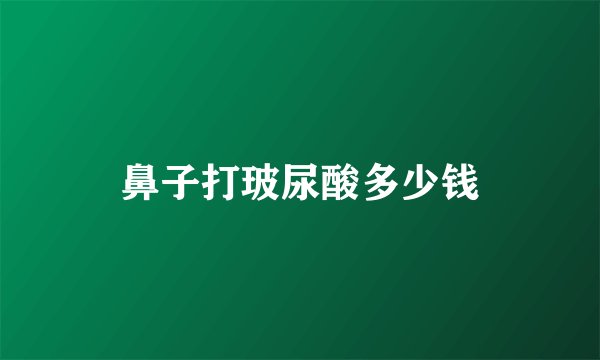 鼻子打玻尿酸多少钱