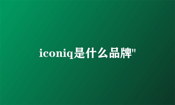 iconiq是什么品牌