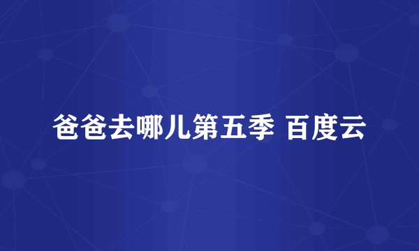 爸爸去哪儿第五季 百度云