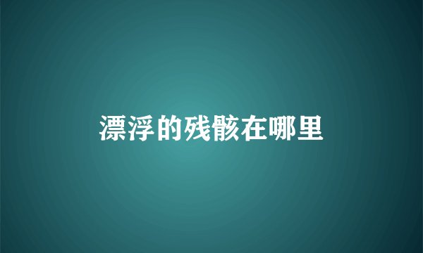 漂浮的残骸在哪里