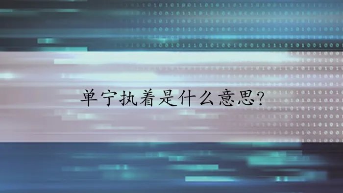 单宁执着是什么意思？