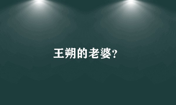 王朔的老婆？