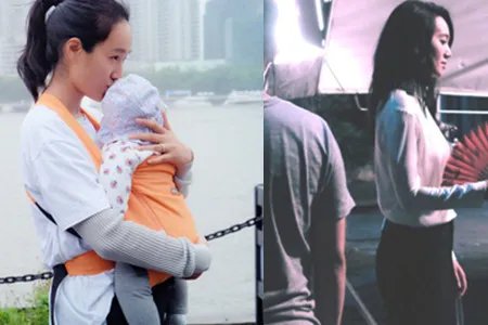 朱丹带女儿逛公园 母爱爆棚画面太温馨