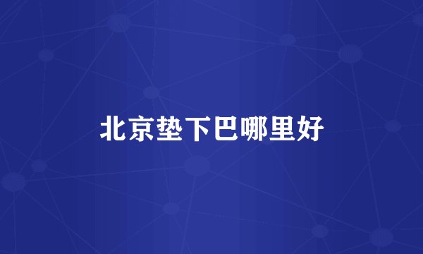 北京垫下巴哪里好