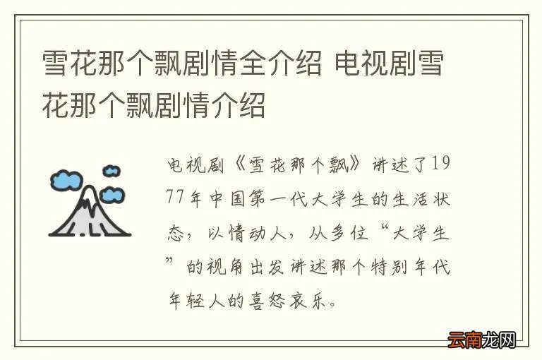 雪花那个飘剧情全介绍 电视剧雪花那个飘剧情介绍