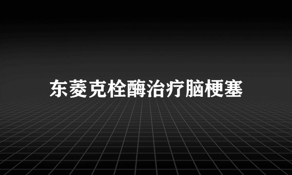 东菱克栓酶治疗脑梗塞