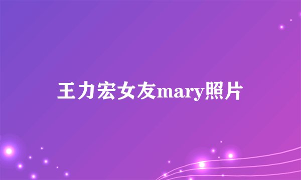 王力宏女友mary照片