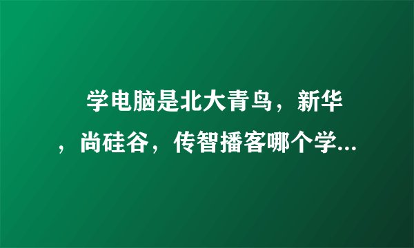 ￼ 学电脑是北大青鸟，新华，尚硅谷，传智播客哪个学校好一些