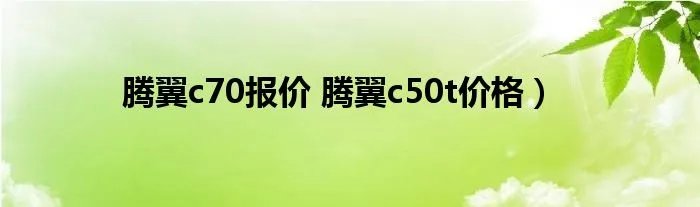 腾翼c70报价 腾翼c50t价格）