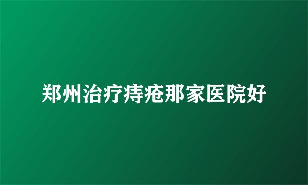郑州治疗痔疮那家医院好