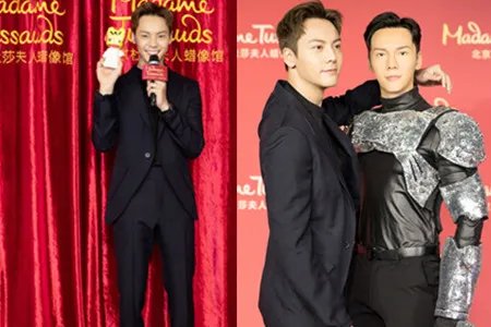 陈伟霆揭幕蜡像 最满意胸肌部分
