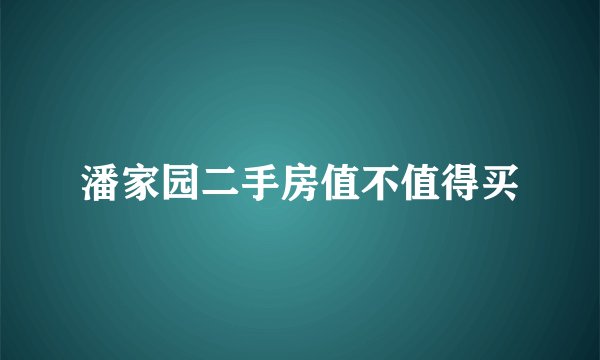 潘家园二手房值不值得买
