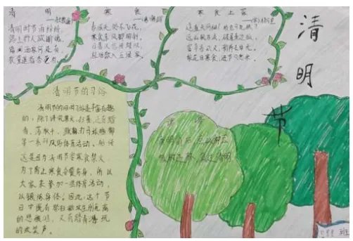 2019清明节图片大全手抄报 清明节手抄报全国第一图片欣赏