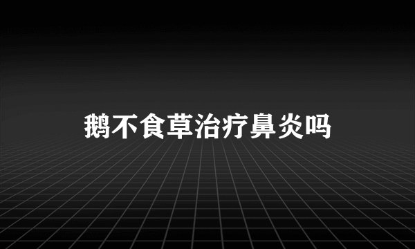 鹅不食草治疗鼻炎吗