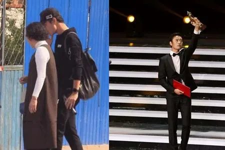 张桐带妈逛路边摊  这样接地气的影帝希望多几个