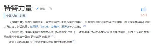 特警力量什么时候上映