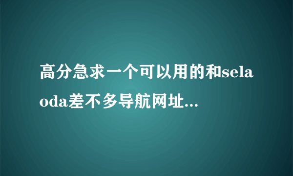 高分急求一个可以用的和selaoda差不多导航网址！在线等～