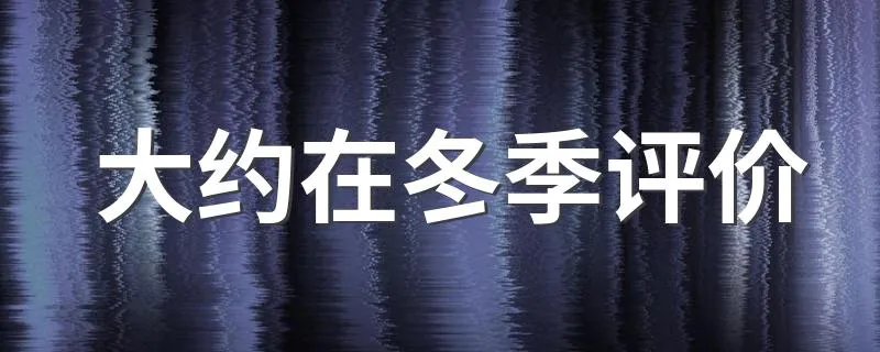 大约在冬季评价 如何评价大约在冬季