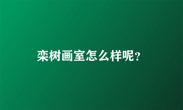 栾树画室怎么样呢？